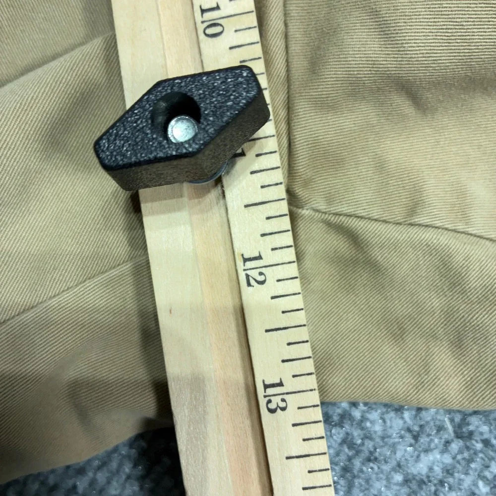 Banana Republic‎ Mens Chino Shorts Tan Sz.35 Flat Front Casual Summer Preppy